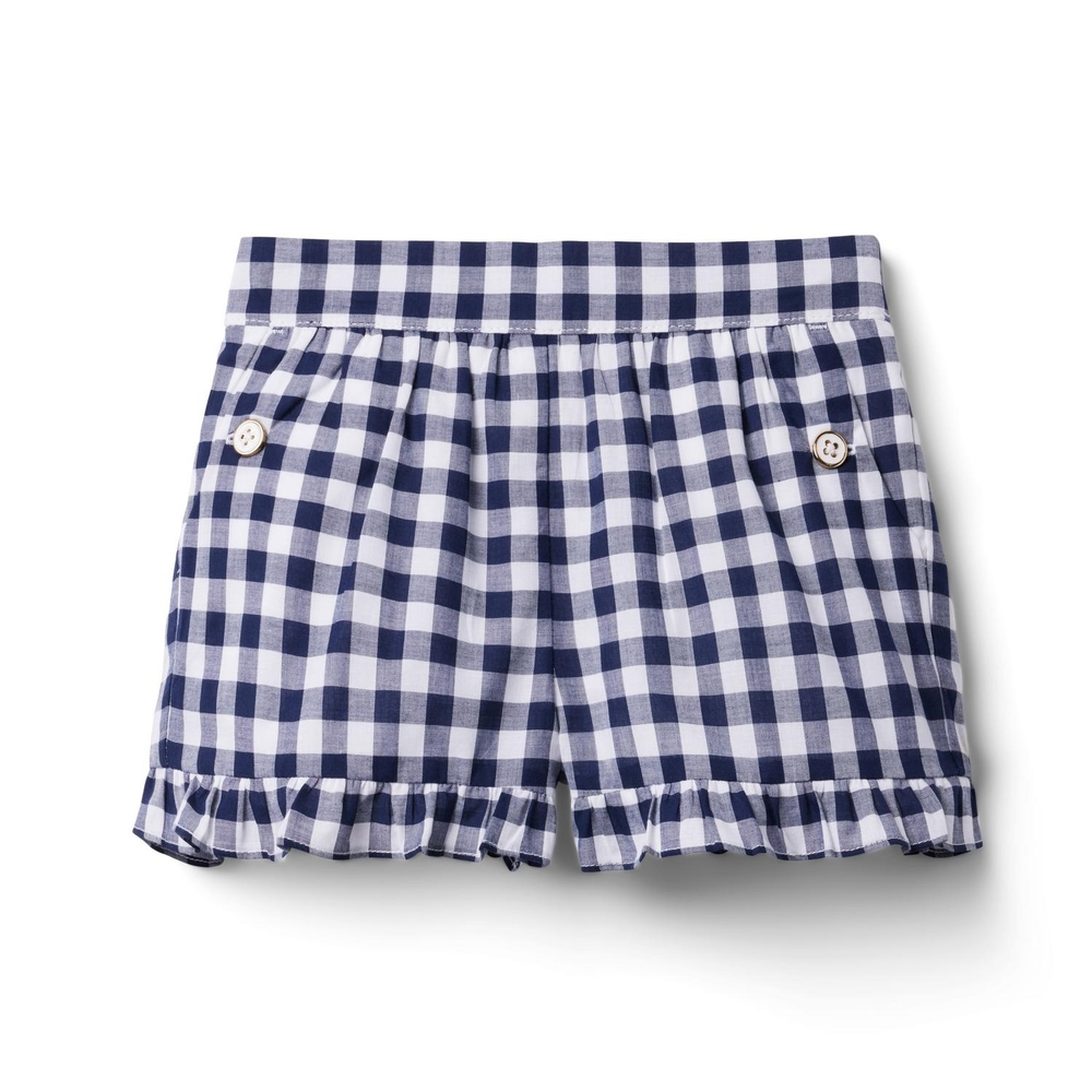 3 For $18 Janie and Jack Blue Gingham High Waist Shorts